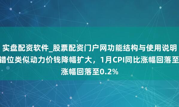 实盘配资软件_股票配资门户网功能结构与使用说明 春节错位类似动力价钱降幅扩大，1月CPI同比涨幅回落至0.2%
