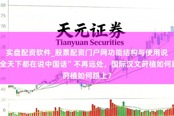 实盘配资软件_股票配资门户网功能结构与使用说明 “全天下都在说中国话”不再远处，国际汉文莳植如何跟上？