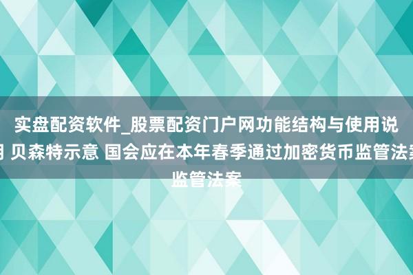 实盘配资软件_股票配资门户网功能结构与使用说明 贝森特示意 国会应在本年春季通过加密货币监管法案