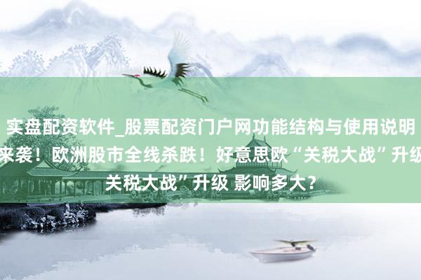 实盘配资软件_股票配资门户网功能结构与使用说明 “黑天鹅”来袭！欧洲股市全线杀跌！好意思欧“关税大战”升级 影响多大？